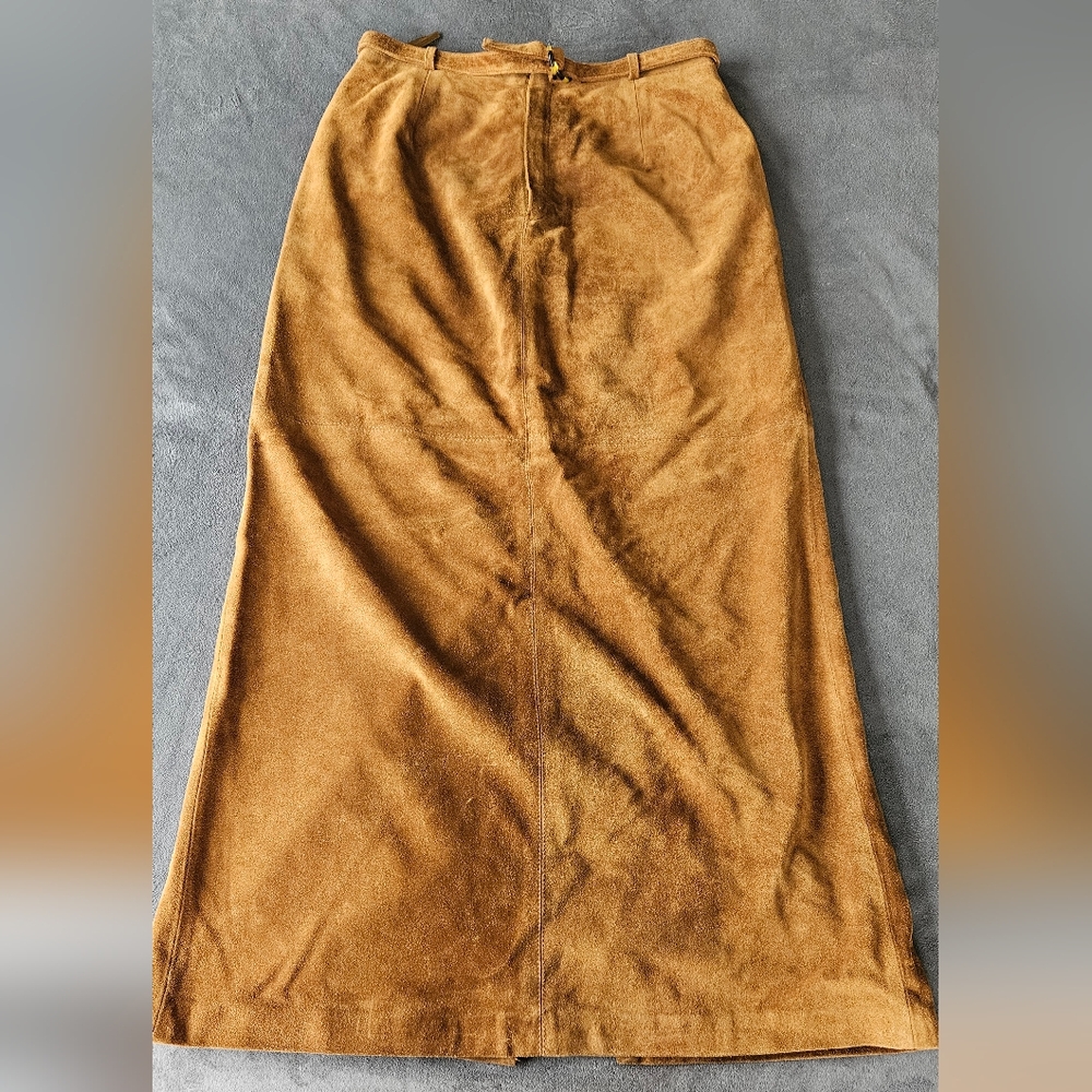 Vintage GAP Suede Leather Maxi Skirt